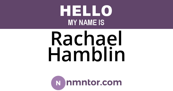 Rachael Hamblin
