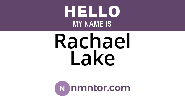 Rachael Lake
