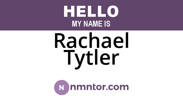 Rachael Tytler