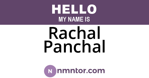 Rachal Panchal