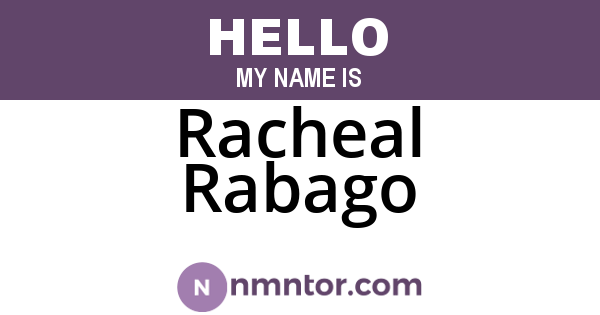 Racheal Rabago