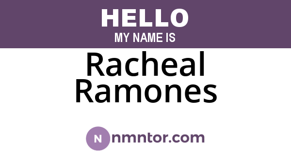 Racheal Ramones
