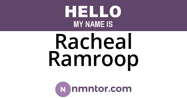 Racheal Ramroop