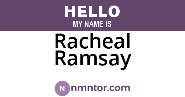 Racheal Ramsay