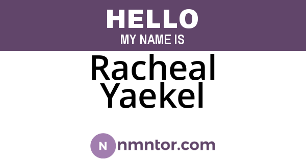 Racheal Yaekel