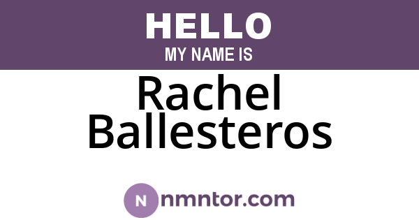 Rachel Ballesteros