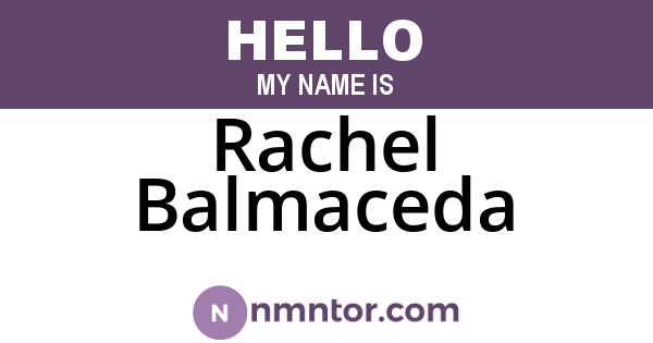 Rachel Balmaceda
