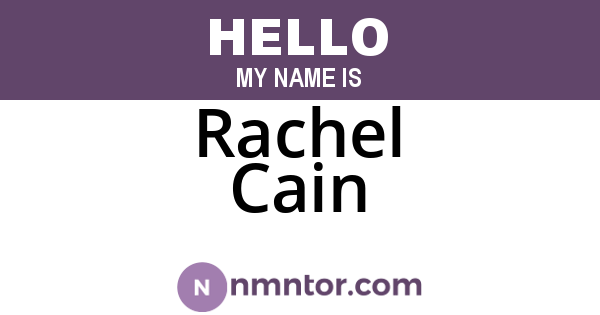 Rachel Cain