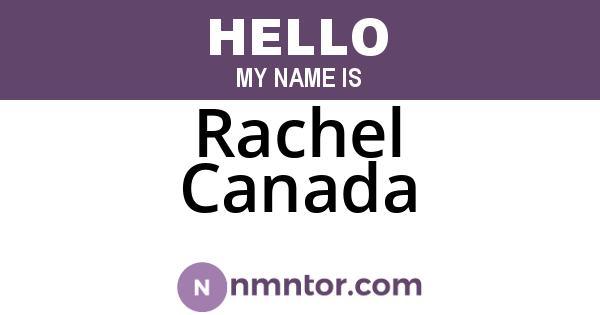 Rachel Canada