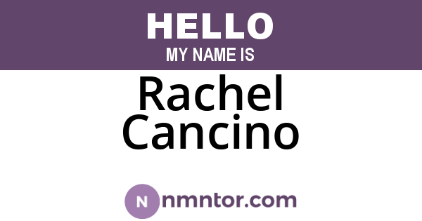 Rachel Cancino