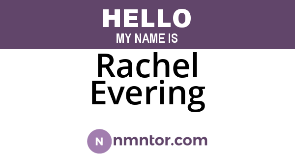 Rachel Evering