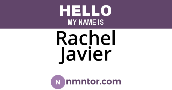 Rachel Javier