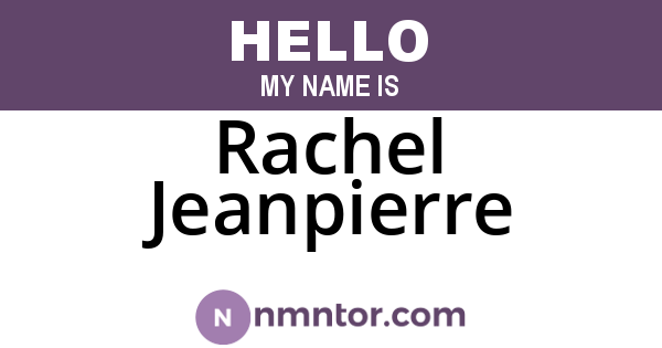 Rachel Jeanpierre