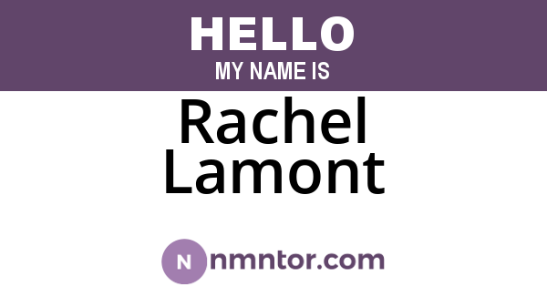 Rachel Lamont