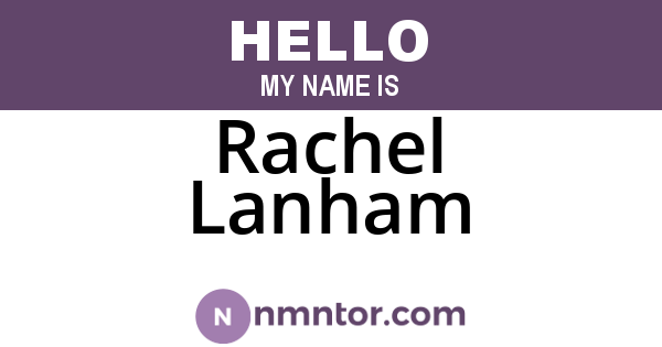 Rachel Lanham