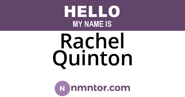 Rachel Quinton