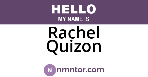 Rachel Quizon