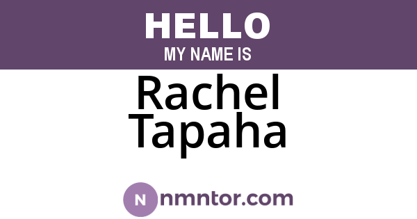 Rachel Tapaha