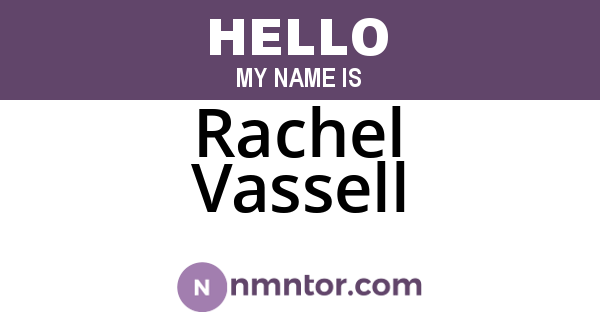 Rachel Vassell