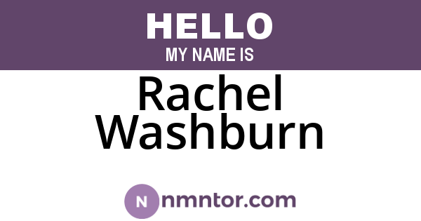 Rachel Washburn
