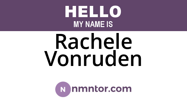 Rachele Vonruden