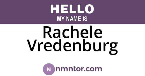 Rachele Vredenburg
