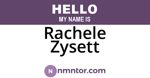 Rachele Zysett