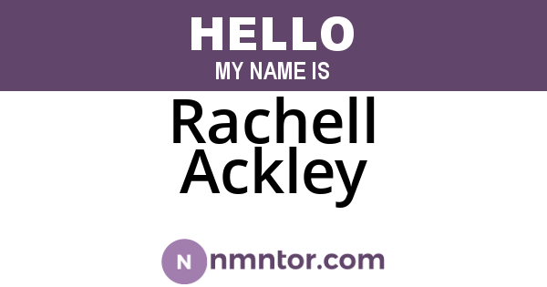 Rachell Ackley