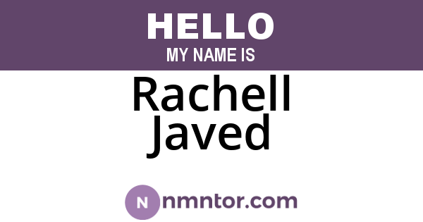 Rachell Javed