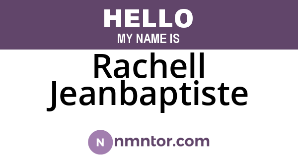 Rachell Jeanbaptiste