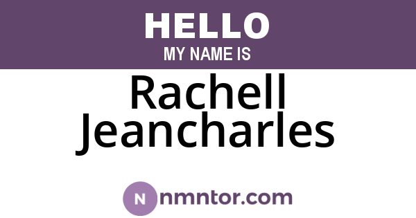 Rachell Jeancharles