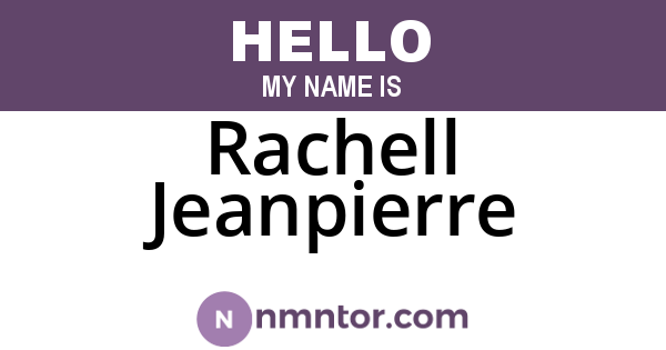 Rachell Jeanpierre