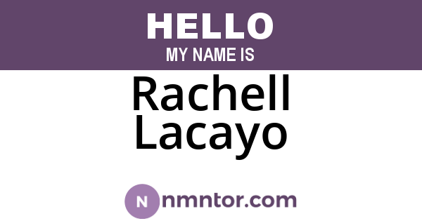 Rachell Lacayo