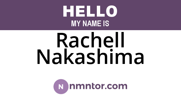 Rachell Nakashima