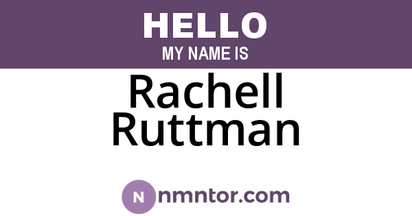 Rachell Ruttman