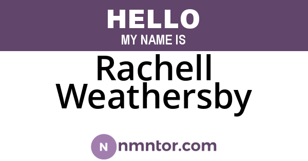 Rachell Weathersby