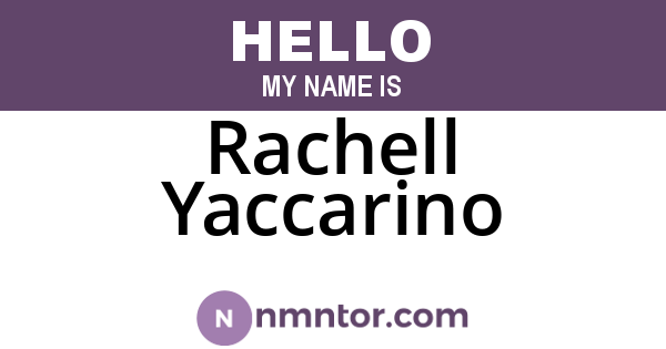 Rachell Yaccarino
