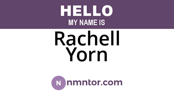Rachell Yorn