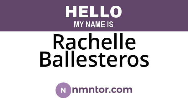 Rachelle Ballesteros