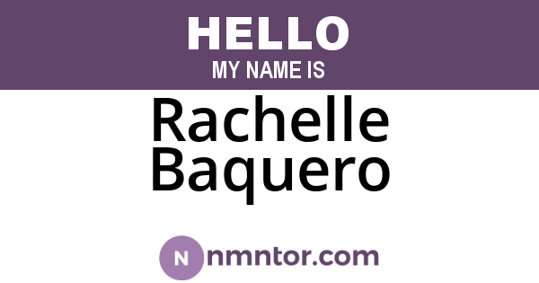 Rachelle Baquero