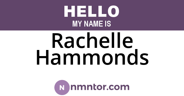 Rachelle Hammonds