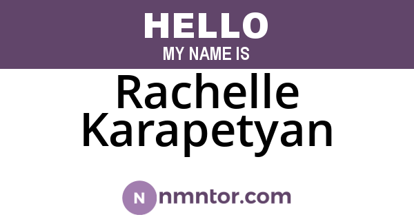 Rachelle Karapetyan