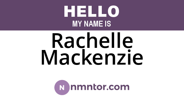 Rachelle Mackenzie