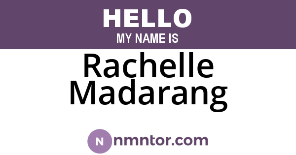Rachelle Madarang