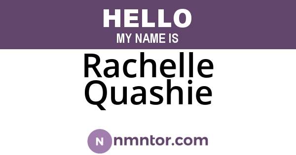 Rachelle Quashie