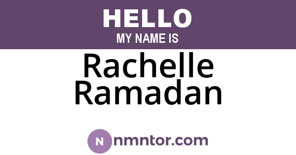Rachelle Ramadan