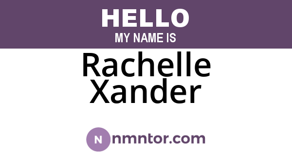 Rachelle Xander