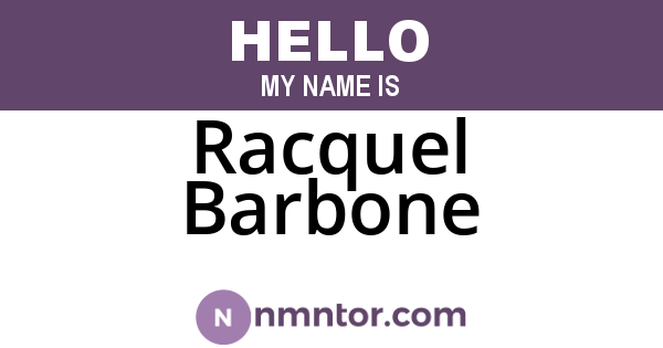 Racquel Barbone