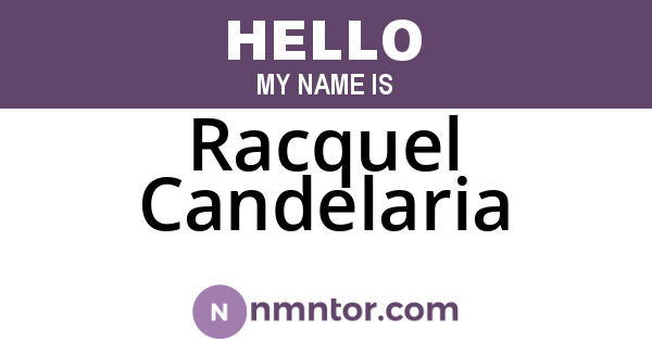 Racquel Candelaria