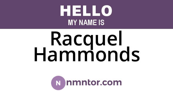 Racquel Hammonds